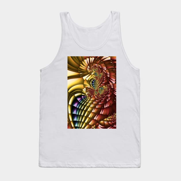 Rainbow Feathers Tank Top by pinkal